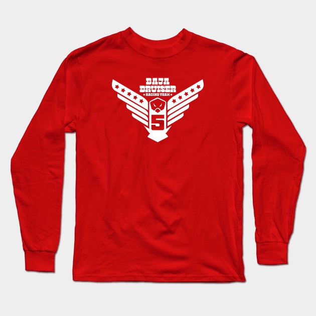 1974 - Baja Bruiser (Eagle Design - White on Red) Long Sleeve T-Shirt by jepegdesign